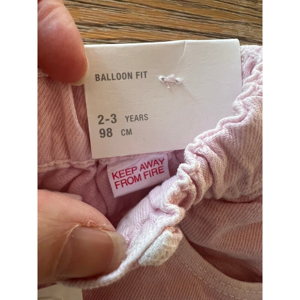 Zara Kids Balloon Fit Pants Pink Size 2–3 Years NWT - Picture 4 of 4